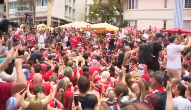 Norway fans bring famous Viking Row chant to Miami Beach ahead of England match - WSVN 7News | Miami News, Weather, Sports