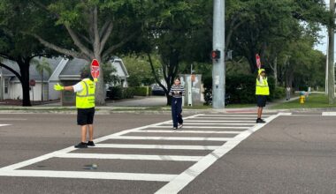All school crossing guards are trained to Florida Department of Transportation guidelines. You can contact the Hillsborough County Sheriff’s Office for more information if you’re interested in applying. (Spectrum News/Fallon Silcox)