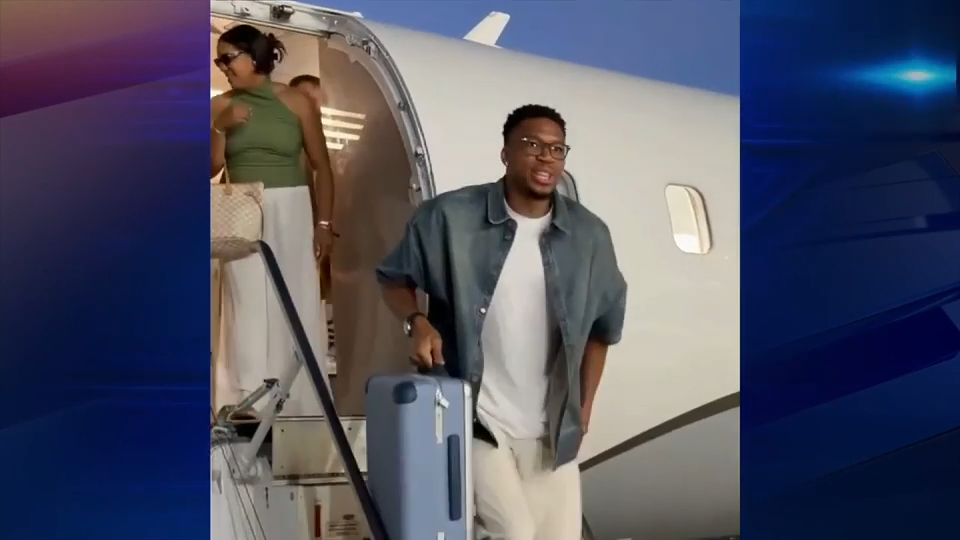 Giannis Antetokounmpo arrives in Miami ahead of introductory press conference with Heat - WSVN 7News | Miami News, Weather, Sports