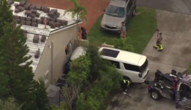 SUV crashes into NW Miami-Dade home, hits gas line; no injuries reported - WSVN 7News | Miami News, Weather, Sports