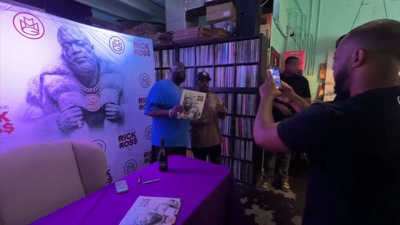 Rapper Rick Ross signs copies of newest album at Sweat Records in Miami - WSVN 7News | Miami News, Weather, Sports