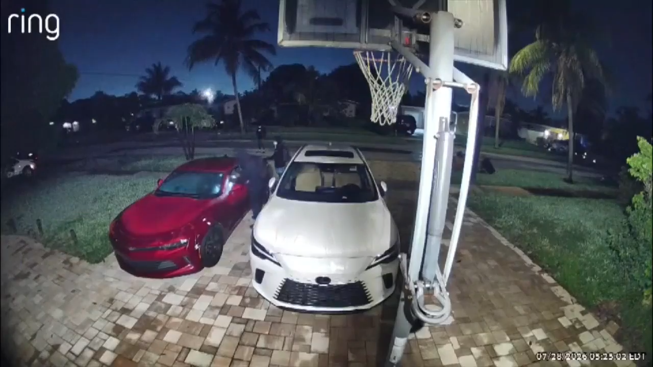 Masked thieves steal cash and valuables from ‘around 20’ vehicles in Lauderhill, triggering search for 4 - WSVN 7News | Miami News, Weather, Sports