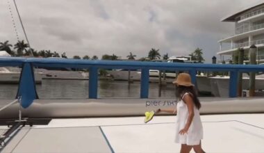 Play pickleball on a giant floating court at Fort Lauderdale’s Pier 66 - WSVN 7News | Miami News, Weather, Sports