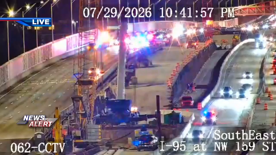Rollover crash on I-95 NB in North Miami-Dade causes traffic delays - WSVN 7News | Miami News, Weather, Sports