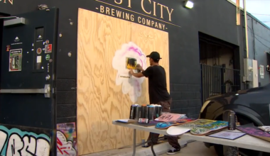 Surveillance video shows truck barreling into Lost City Brewing in North Miami as customers help brighten crash site - WSVN 7News | Miami News, Weather, Sports