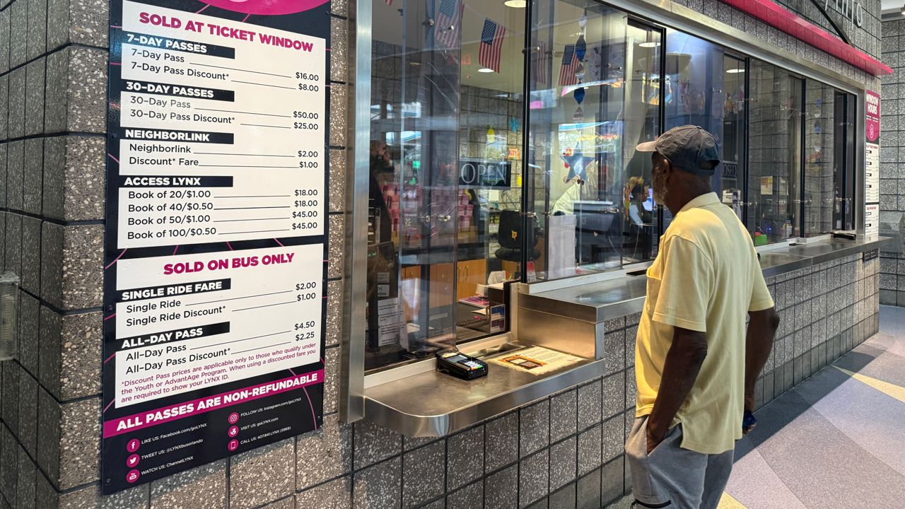 Current LYNX fares are $2 for a single ride, with a free transfer. According to LYNX, fares have not increased since 2009, and the board wants to review whether the current rate still fits their budget. (Spectrum News/Sarah Winkelmann)
