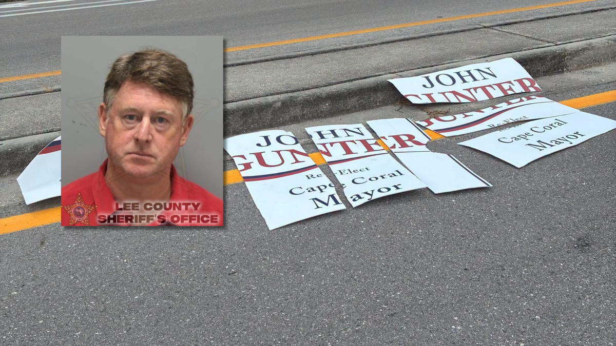 Cape Coral man accused of damaging, stealing John Gunter mayoral campaign signs