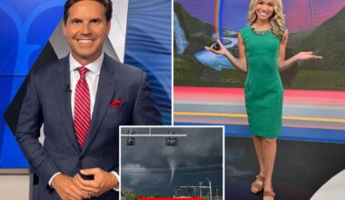TV news anchor and rival meteorologist feud on social media over 'fake' tornado photo