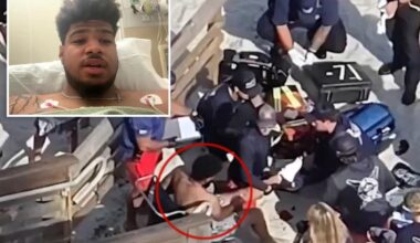 Dad-to-be badly bitten by shark while trying to protect pregnant fiancée on Florida beach