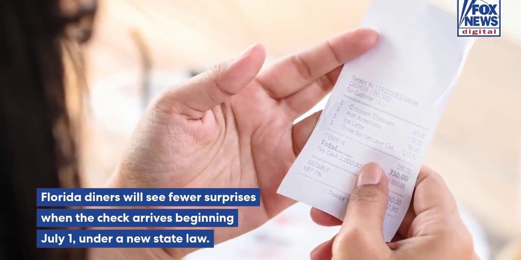 New Florida law forces restaurants to reveal added fees before diners place orders