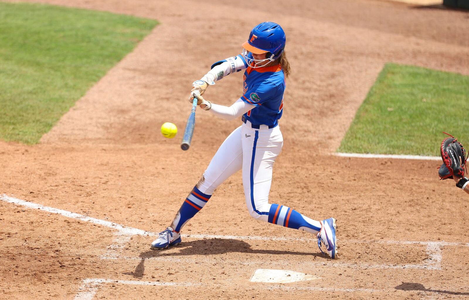 Tori Edwards poses with a bat