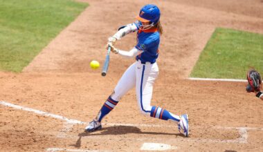Tori Edwards poses with a bat
