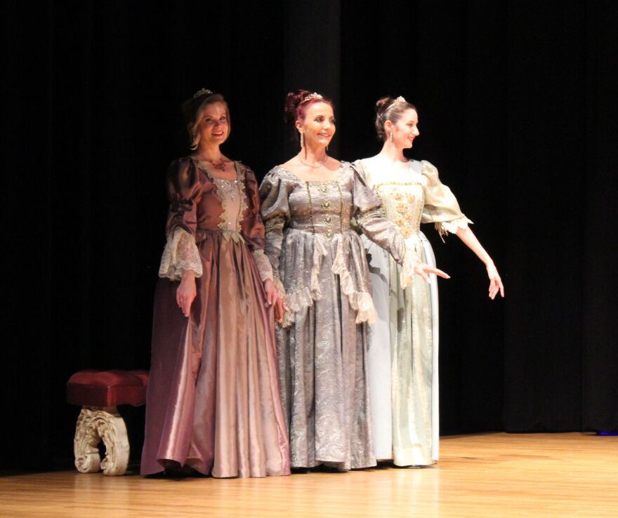 Megan Berry (left) in Gulfshore Ballet's 2024 production of 'The Sleeping Beauty Ballet' at the Tribby Arts Center.