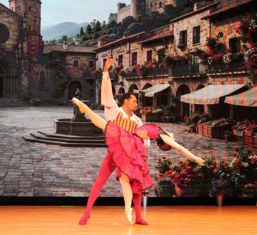 Natalie Alvarez with Kaique Barbosa in Gulfshore Ballet's May, 2026 performance of 'Don Quixote' at the Tribby Arts Center.