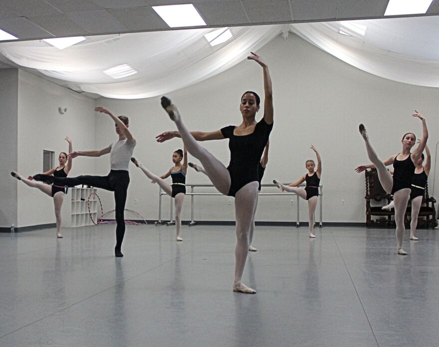 Gulfshore Ballet's studio features sprung floors, a costume and props shop and a waiting area for parents.