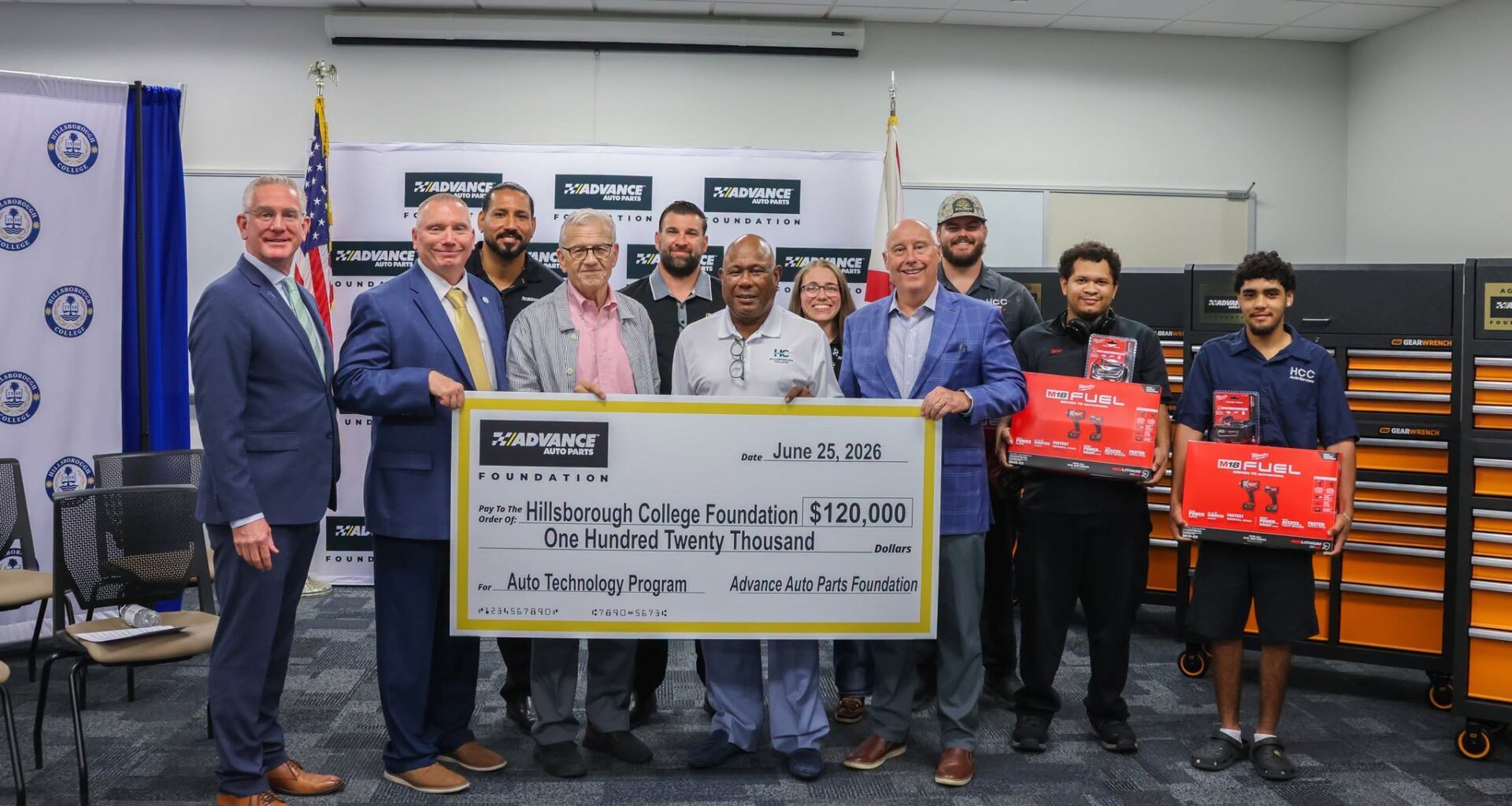 Hillsborough College Receives $120,000 Student Training Gift From Advance Auto Parts Foundation