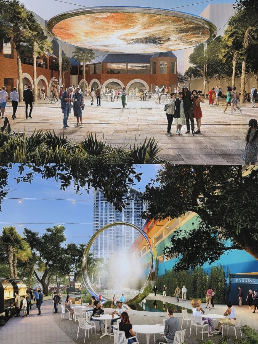 A rendering of Church Street in Downtown Orlando. According to the DTO Action Plan: "In the physical epicenter of Church Street, sits the Central Plaza - an unused open space, flanked by a few restaurants and businesses. The Plaza has the potential to be downtown’s living room – where the energy from Church Street bubbles over; where people can gather, linger and celebrate together."