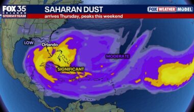 Massive Saharan dust cloud headed towards Florida this week