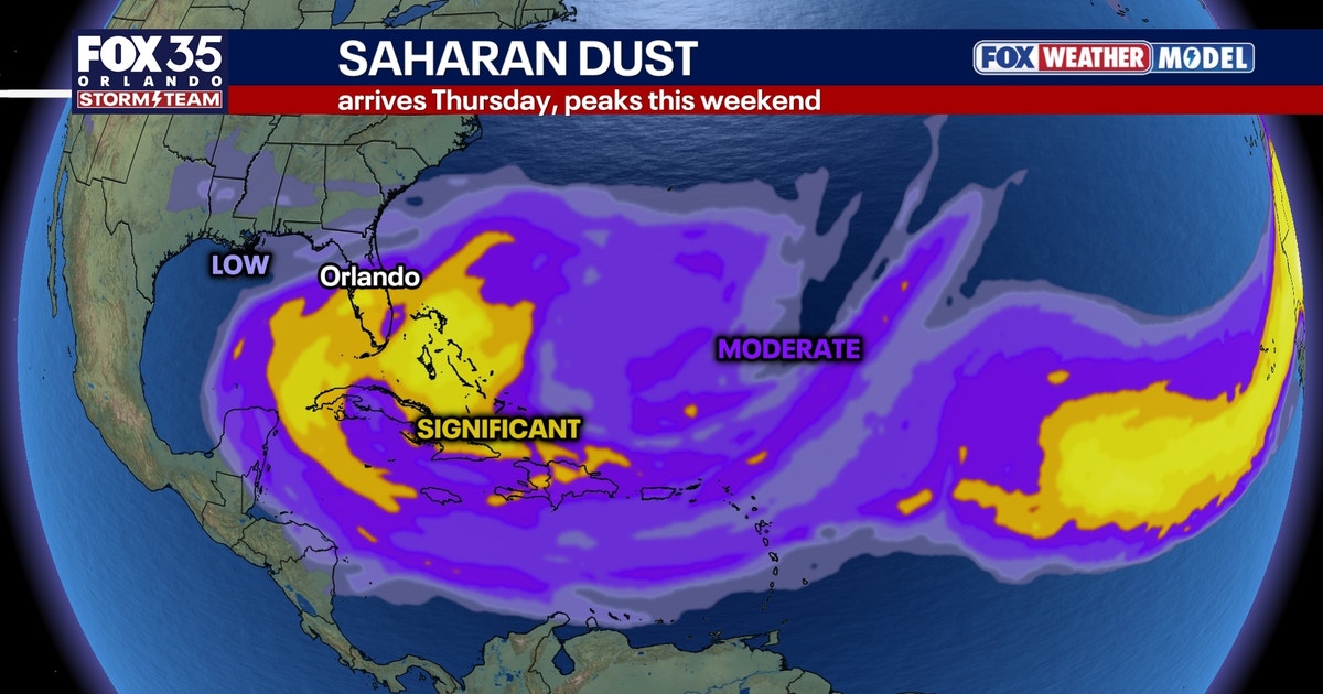 Massive Saharan dust cloud headed towards Florida this week