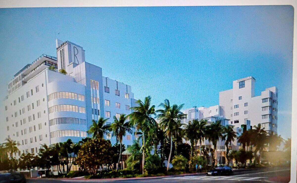 The site of the Raleigh hotel on 17th Street and Collins Avenue where a new 200-foot condo tower is set to go up