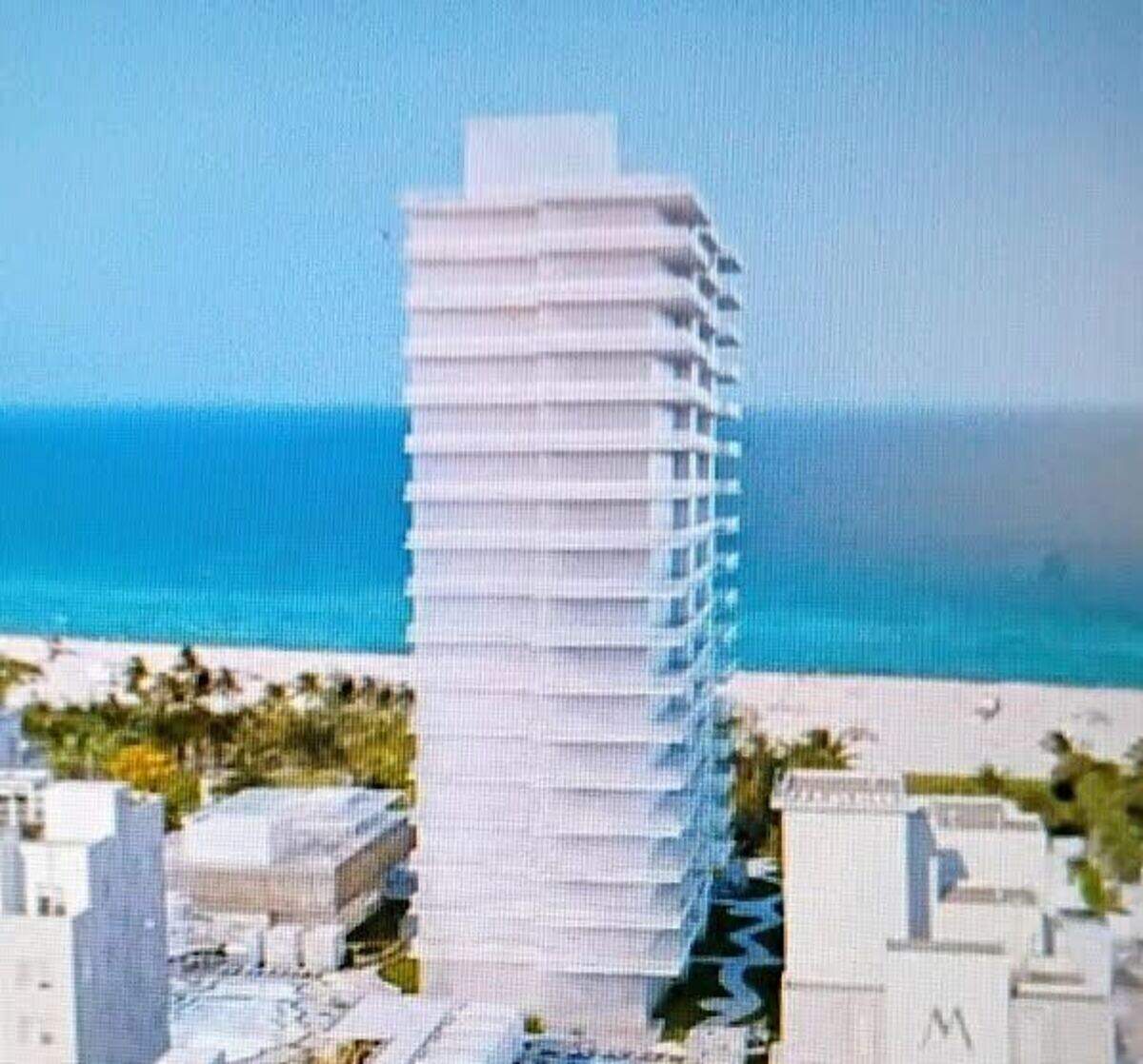 Architectural rendering of the Raleigh complex and the controversial 200-foot condo tower.