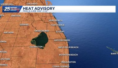 Heat index could reach 110 with showers across South Florida