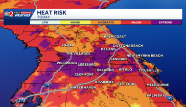 Dangerous heat expected in Central Florida as feels-like temps reach triple digits