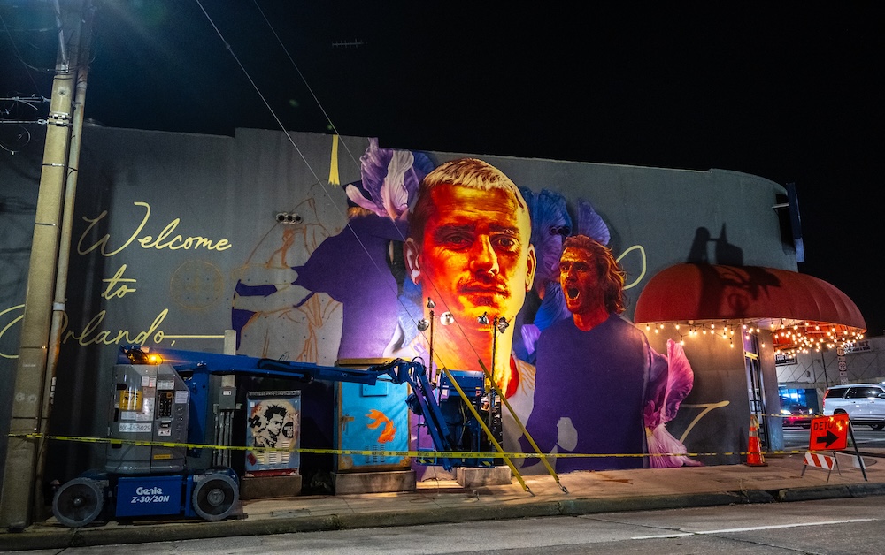 Mural welcoming soccer star Antoine Griezmann to Orlando pops up at corner of Mills and Colonial