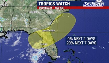 National Hurricane Center tracks 20% development chance in Gulf