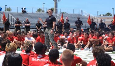 Recruiting Station Tampa Marines host their All-Hands Pool Function at Venice High School