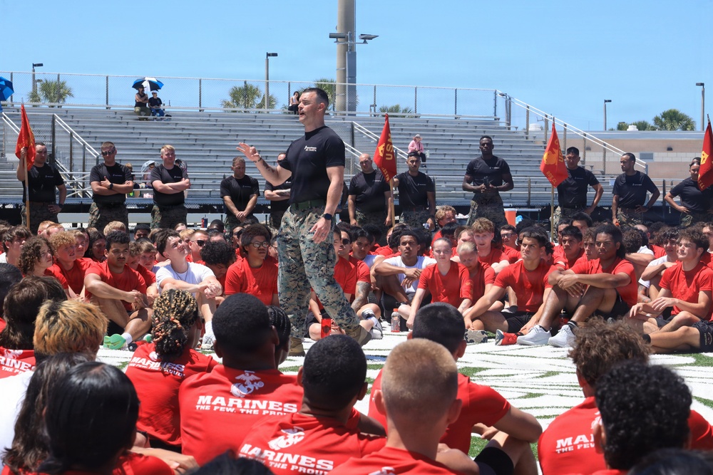 Recruiting Station Tampa Marines host their All-Hands Pool Function at Venice High School