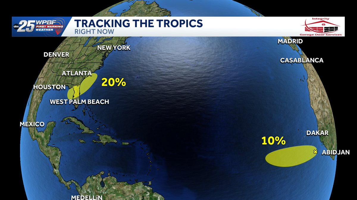 Tropical wave near Florida has a 20% chance of developing