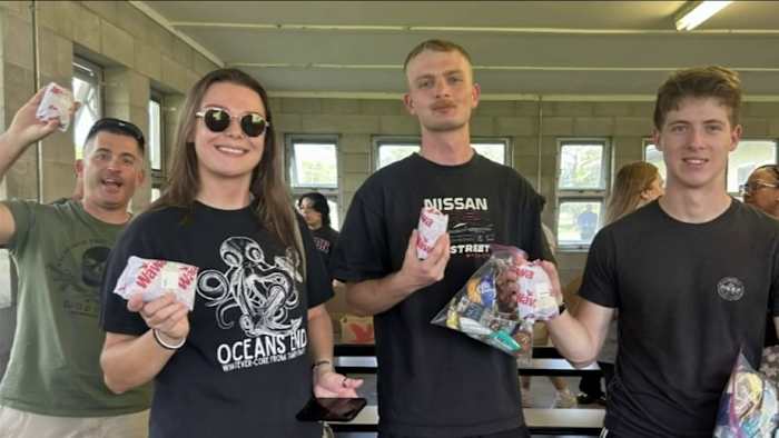 Florida National Guard soldiers taking Help on the Home Front care packages on deployment