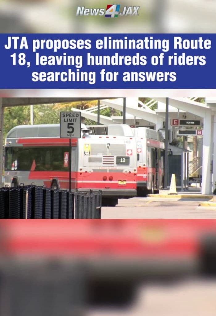 JTA proposes eliminating Route 18, leaving hundreds of Jacksonville riders searching for answers