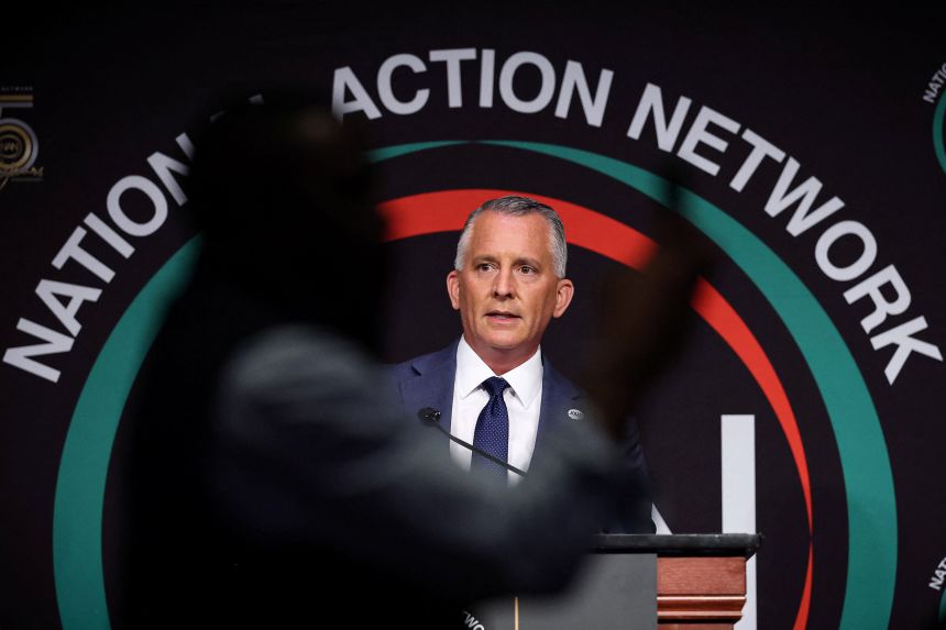 Democratic candidate for Florida governor David Jolly speaks during the National Action Network National Convention in New York, on April 9.