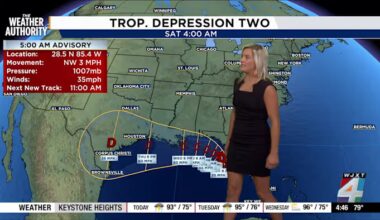 Keeping an eye on Tropical Depression Two in the Gulf amid another classic midsummer day in Jacksonville