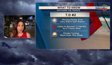 Tropical Depression Two Expected to Become Tropical Storm Bertha Monday