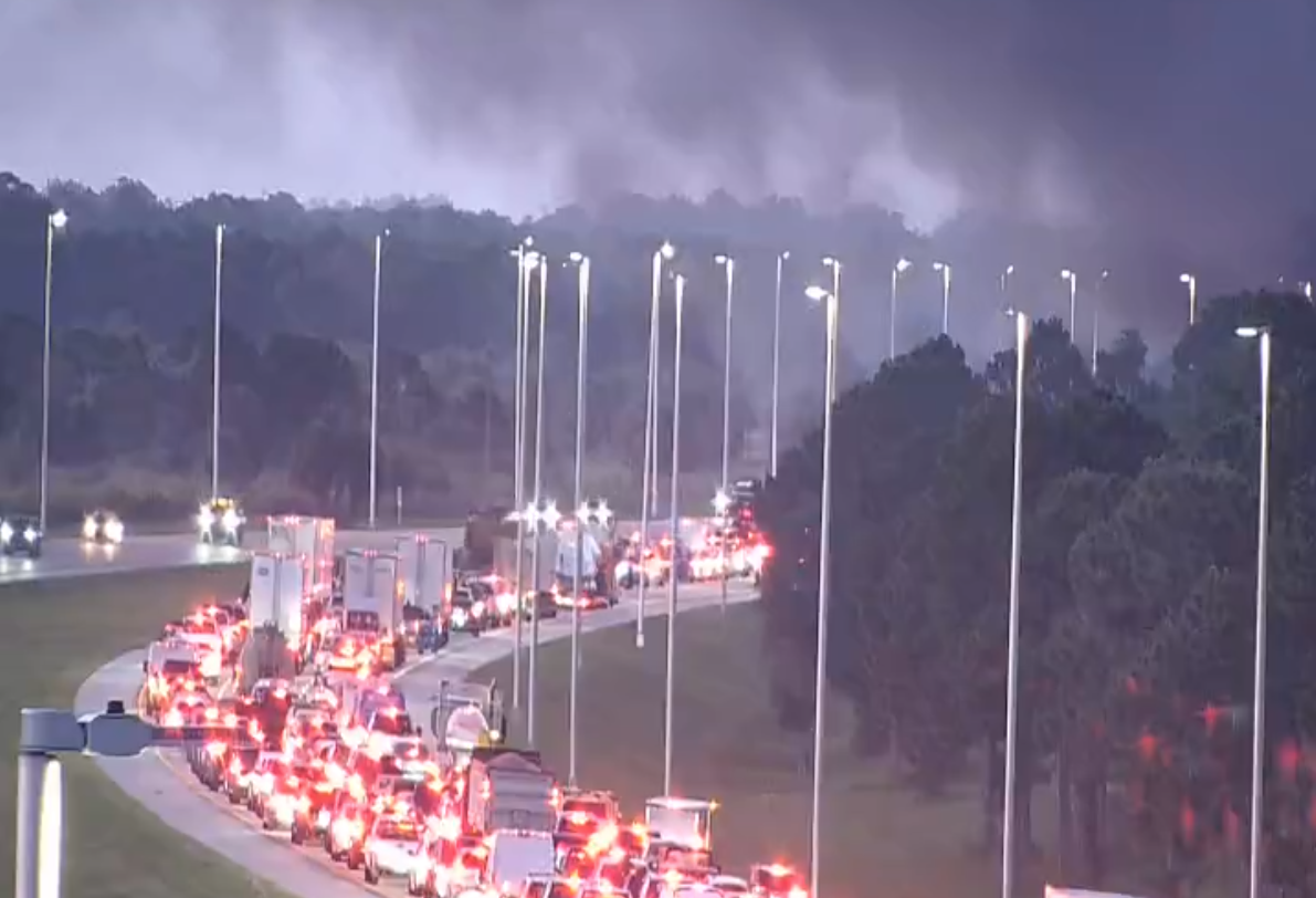 Truck fire I-95 July 21, 2026