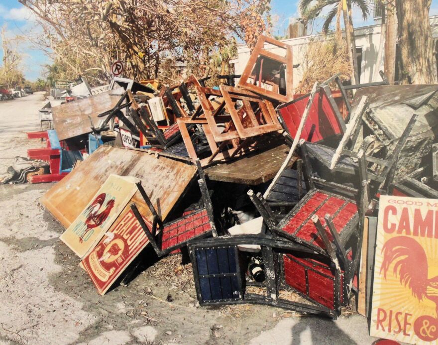 From ovens and kitchen equipment to tables and chairs, everything inside Over Easy Cafe had to be replaced following Hurricane Ian.