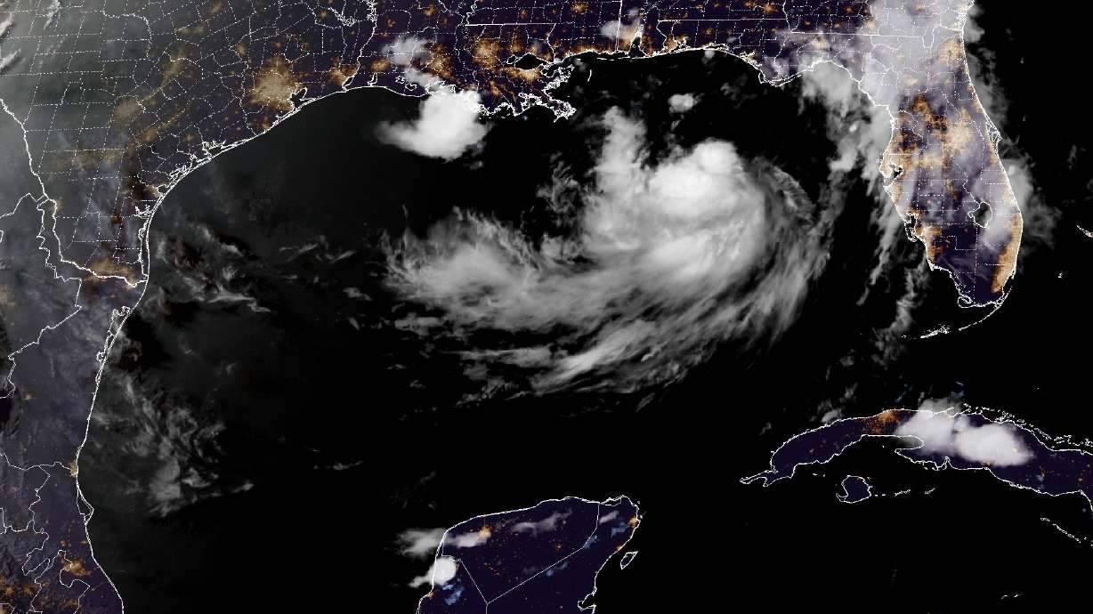 Tropical Storm Bertha in the Gulf of Mexico moves toward the Florida Panhandle and Alabama