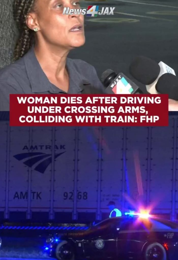 Woman dies after driving under crossing arms, colliding with train on Jacksonville’s westside