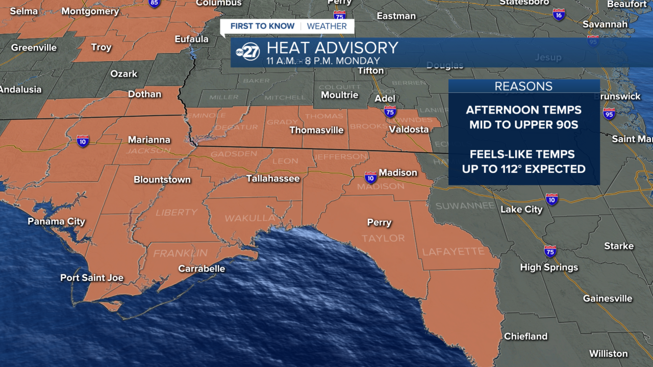 Monday Heat Advisory