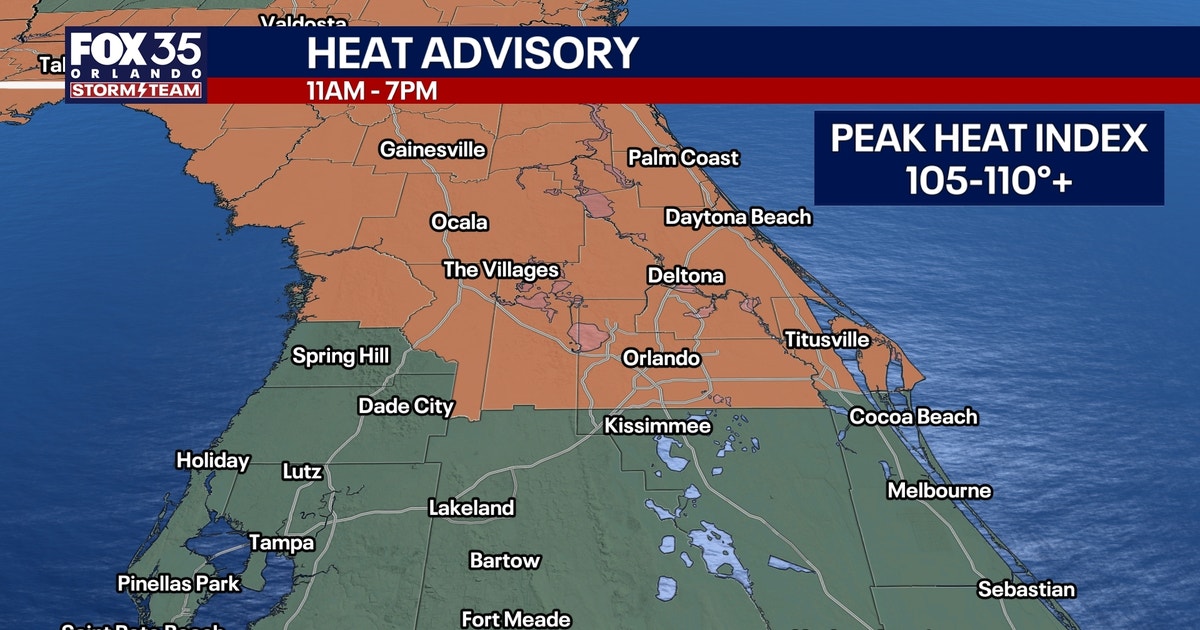 Orlando weather: Heat advisory, afternoon storms for Central Florida