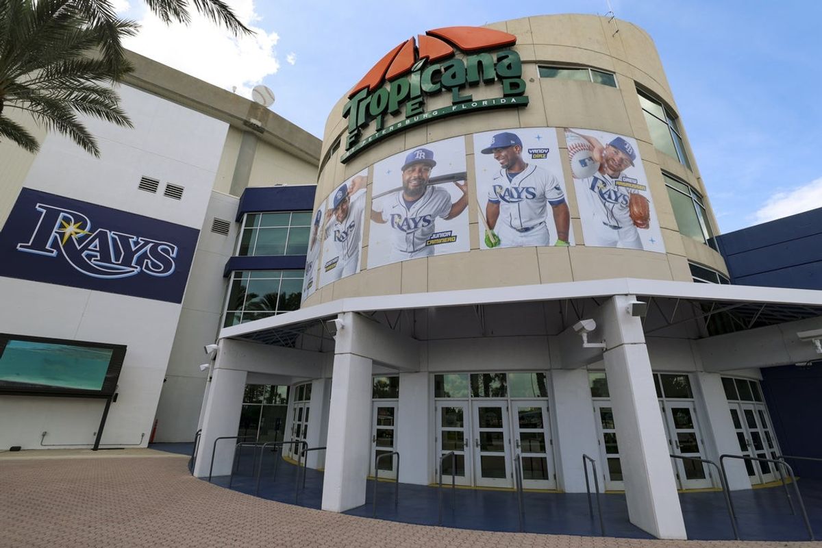 Apr 6, 2026; St. Petersburg, Florida, USA; a general view of the stadium before a game between the Chicago Cubs and Tampa Bay Rays at Tropicana Field. Mandatory Credit: Nathan Ray Seebeck-Imagn Images
