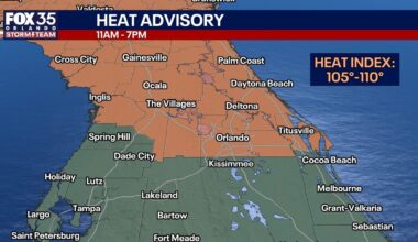 Orlando weather: More afternoon storms for Central Florida as heat index tops 100