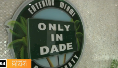 A photo of a sign that reads "ONLY IN DADE"