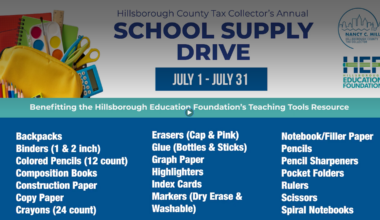 Donate School Supplies At All Tax Collector Offices