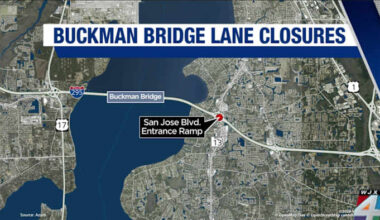 FDOT apologizes in advance for 2nd weekend in a row of Buckman Bridge lane closures