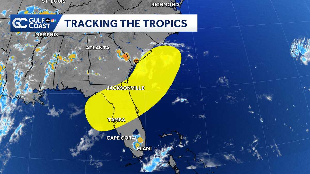 Watching two areas in the Atlantic, one near Florida