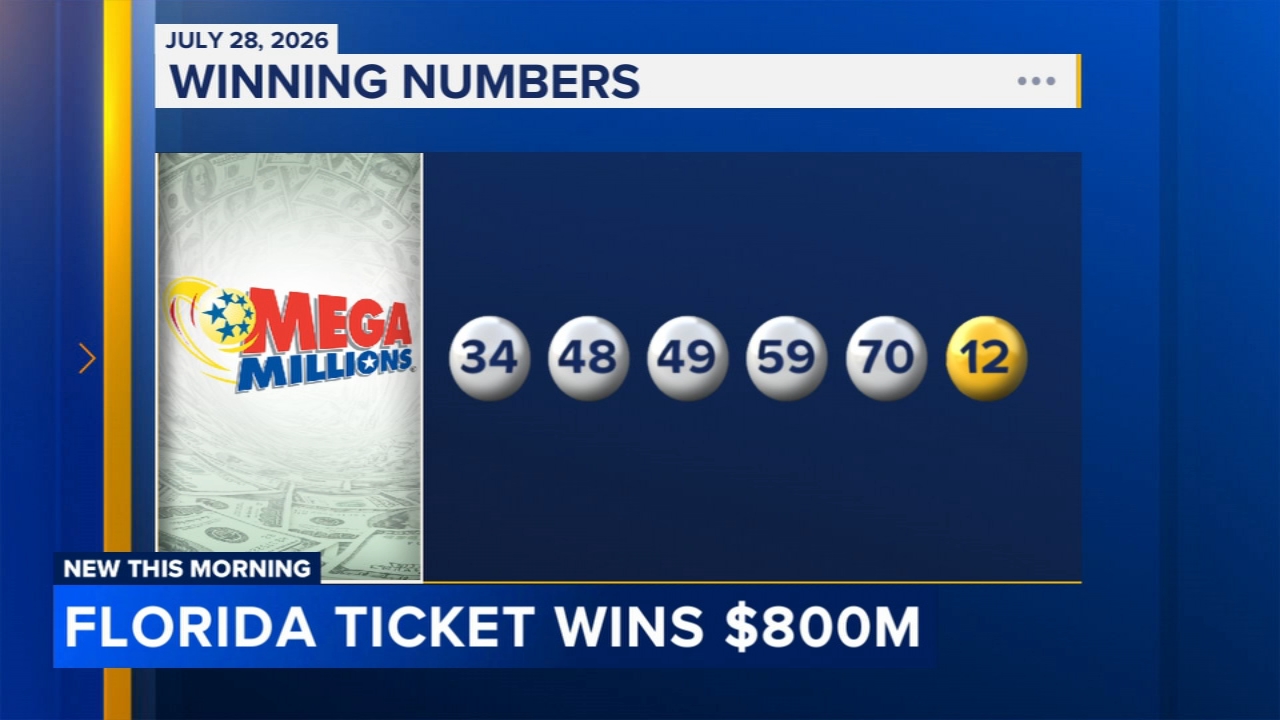 A single ticket sold in Florida won last night's Mega Millions drawing, worth $800 million!